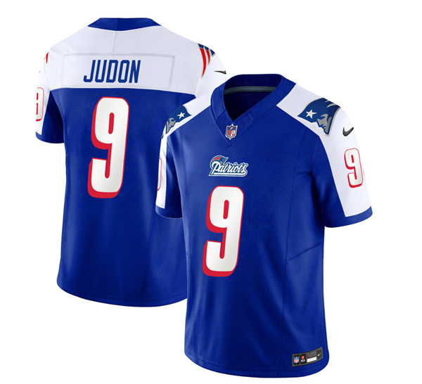 Men's New England Patriots #9 Matthew Judon Blue/White 2023 F.U.S.E. Vapor Limited Football Stitched Jersey